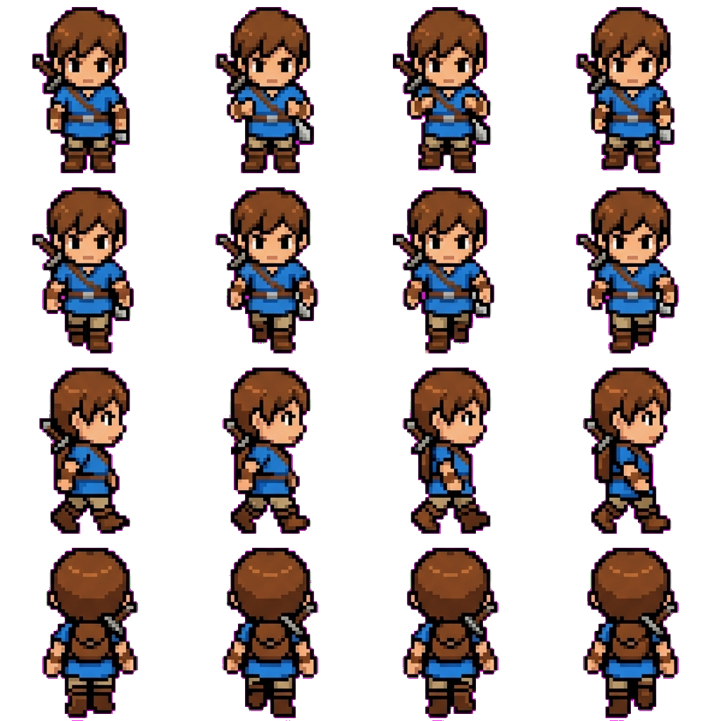 Sticky movement sprite