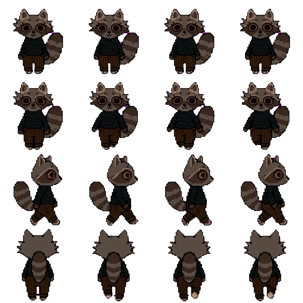 David Z. Racoon movement sprite