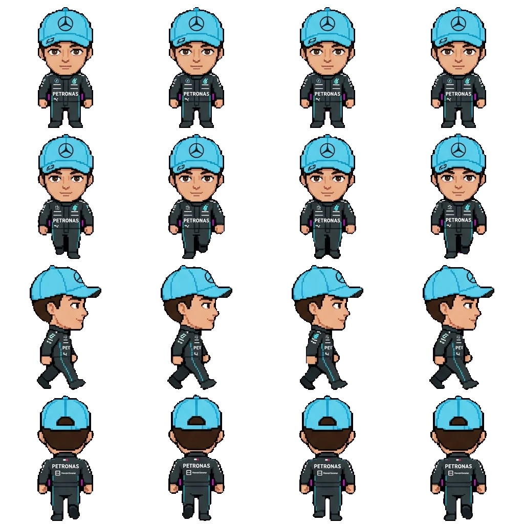 George Russell movement sprite