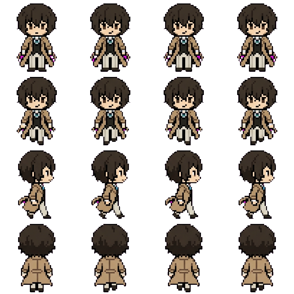 Osamu Dazai movement sprite