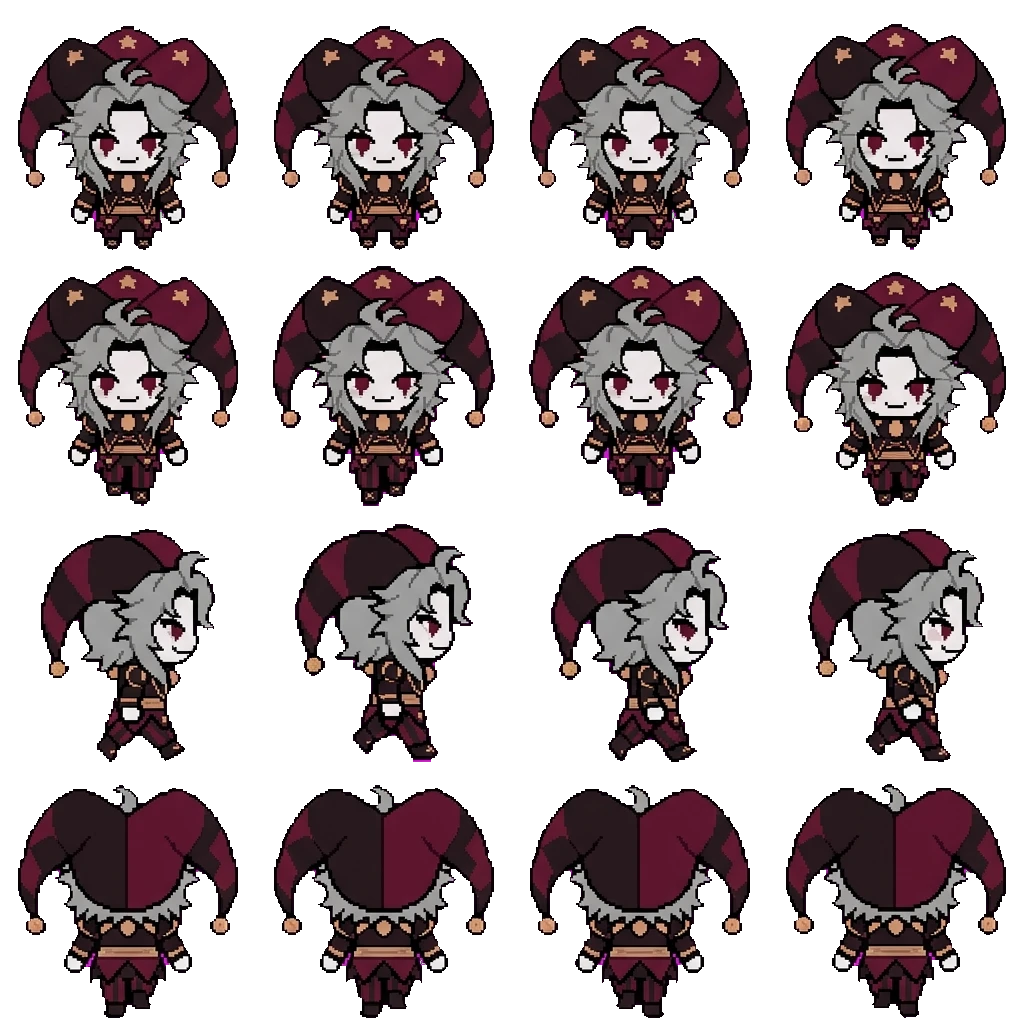 Pierrot movement sprite