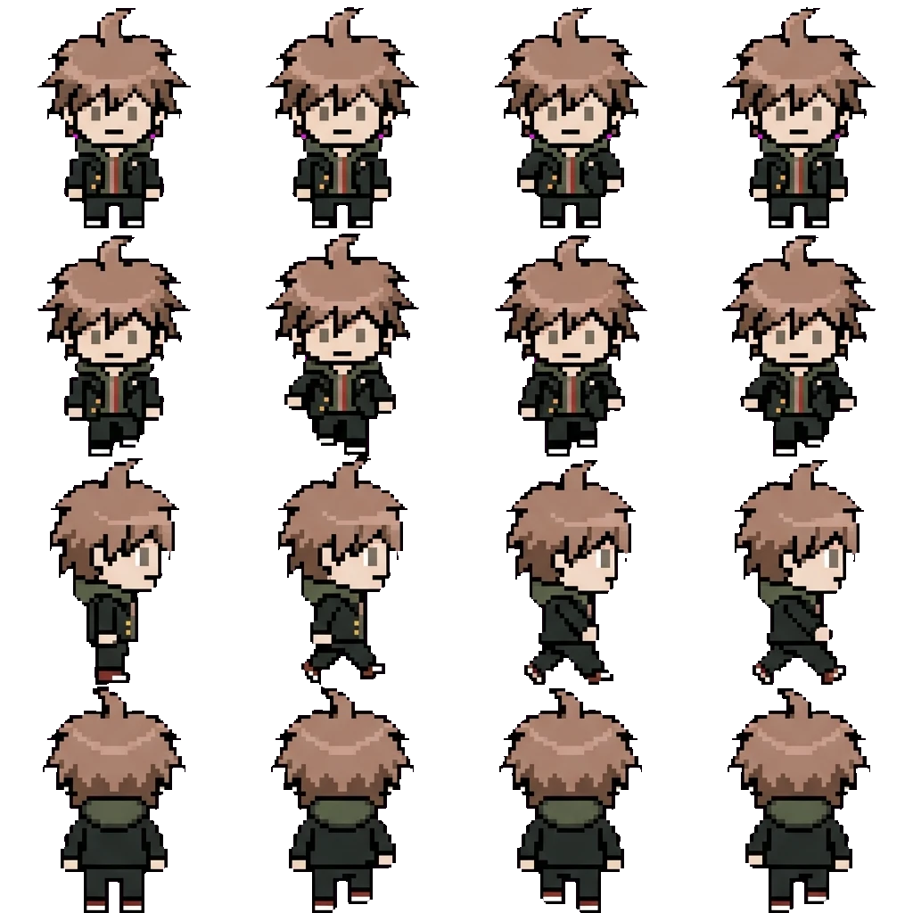 Makoto Naegi movement sprite