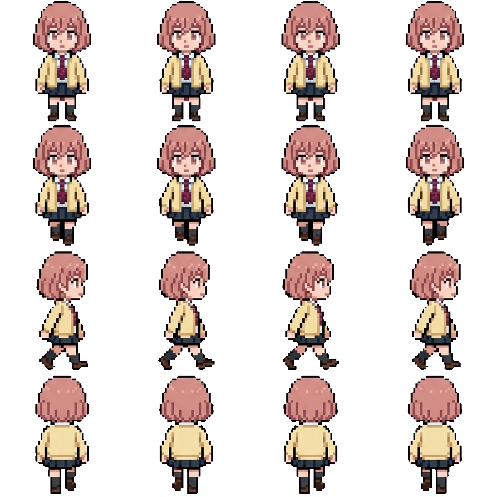 Hinata Tachibana movement sprite