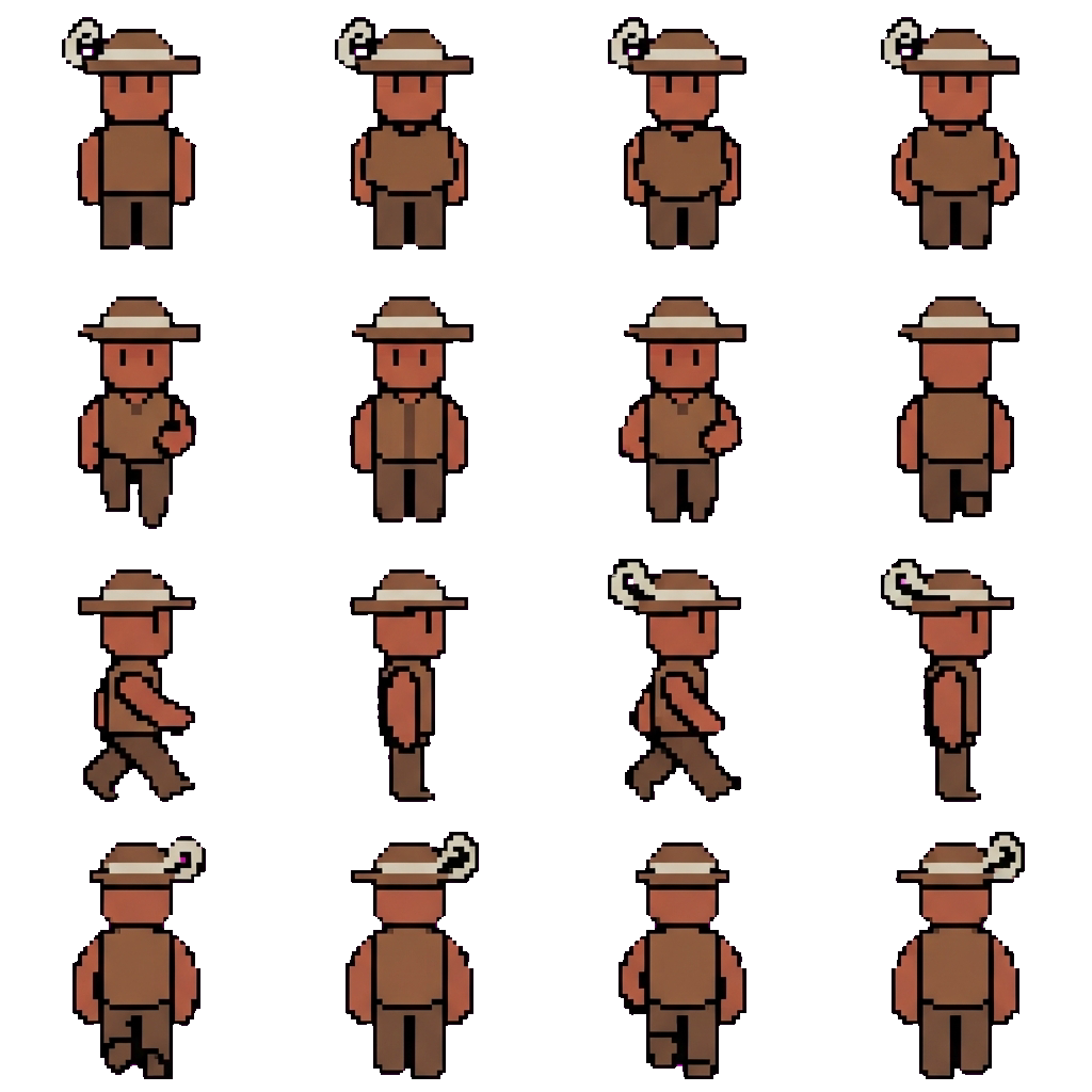Revolver movement sprite