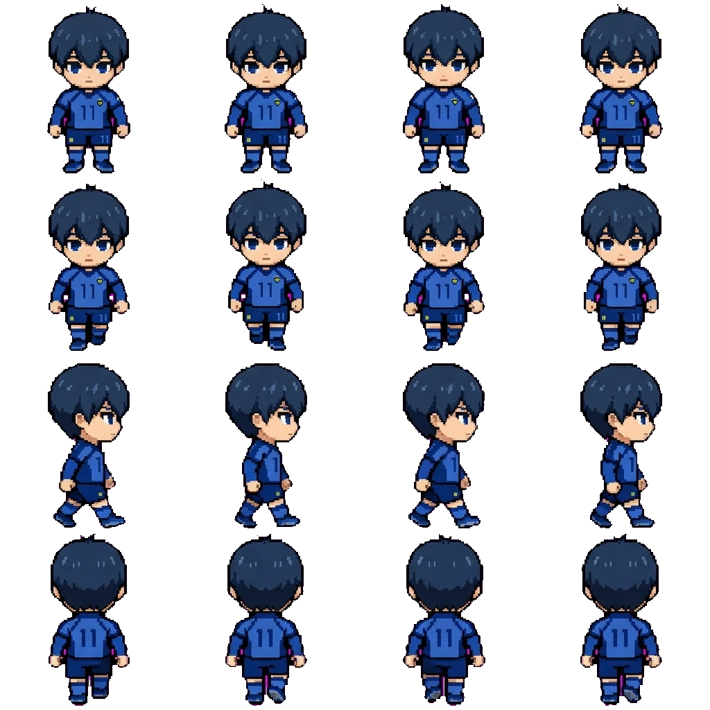 Yoichi Isagi movement sprite