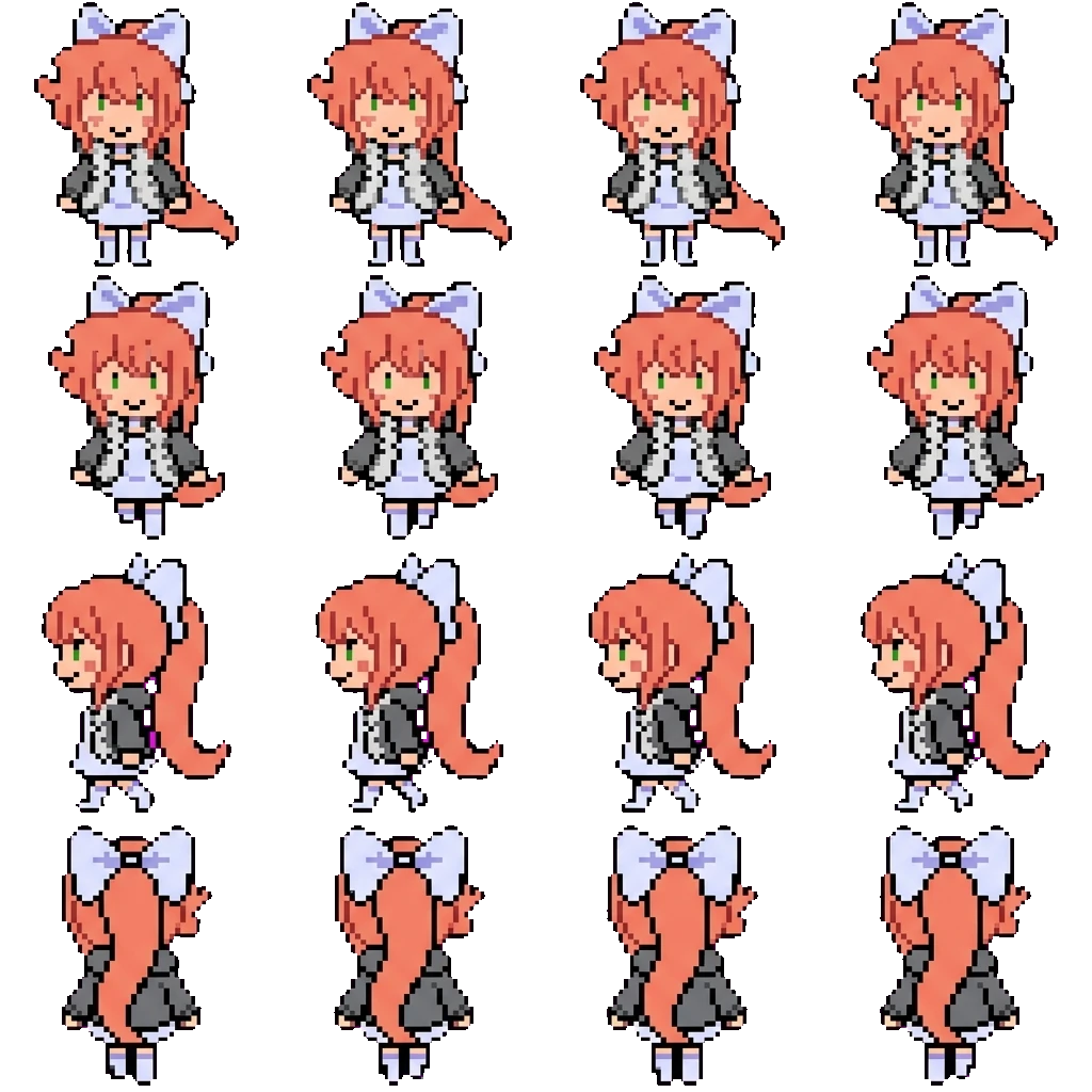 Monika movement sprite