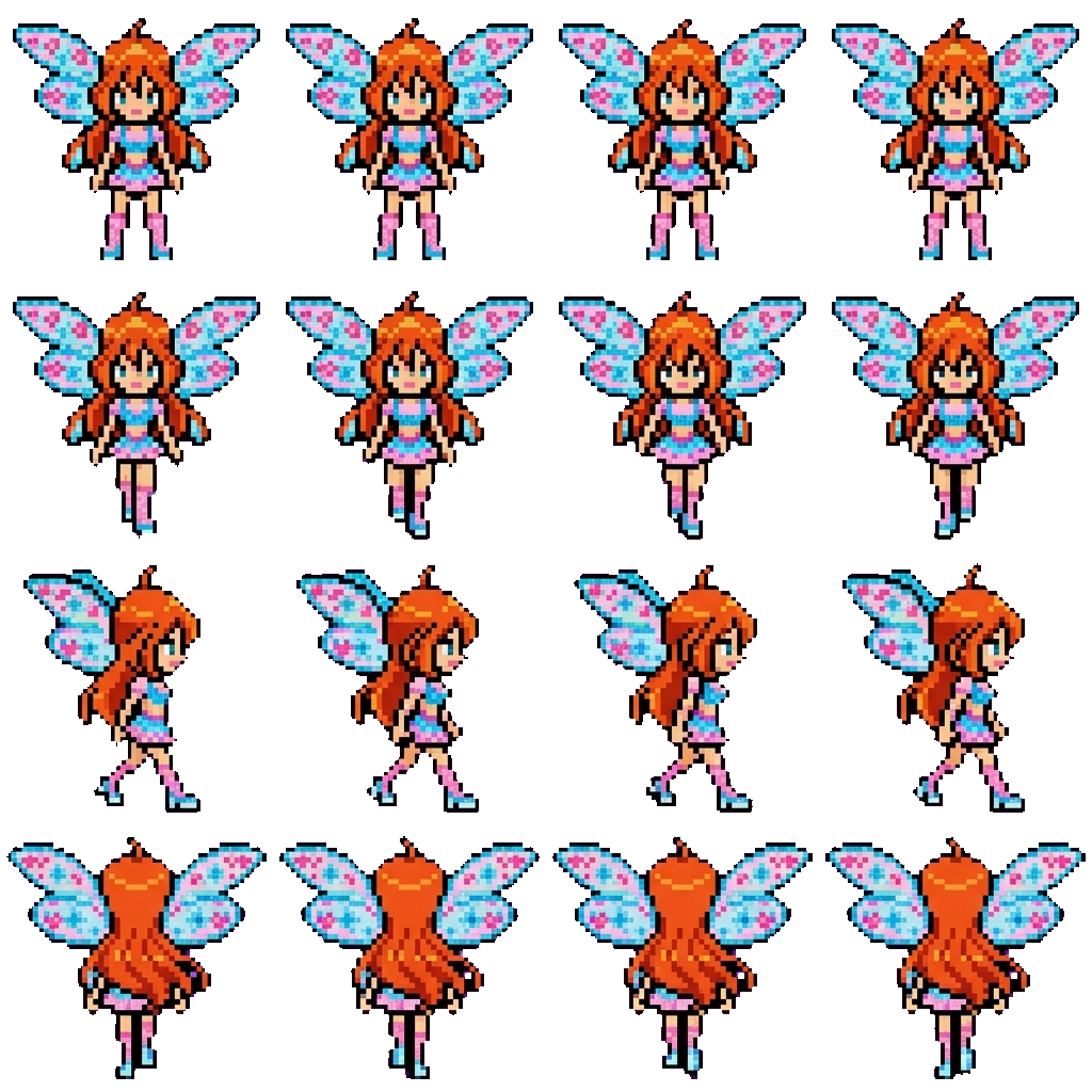 Princess bloom movement sprite