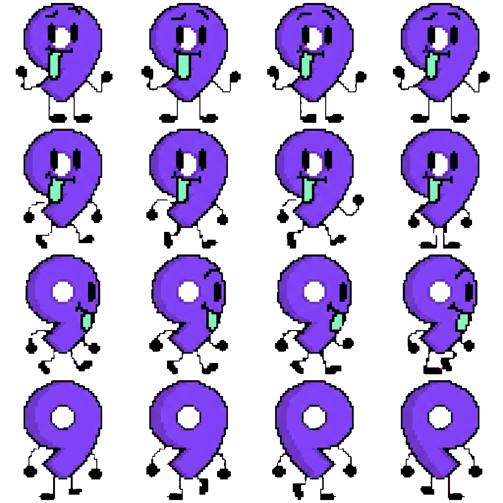Nine movement sprite
