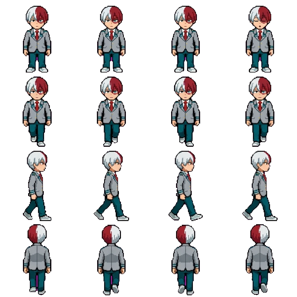 Shoto Todoroki movement sprite