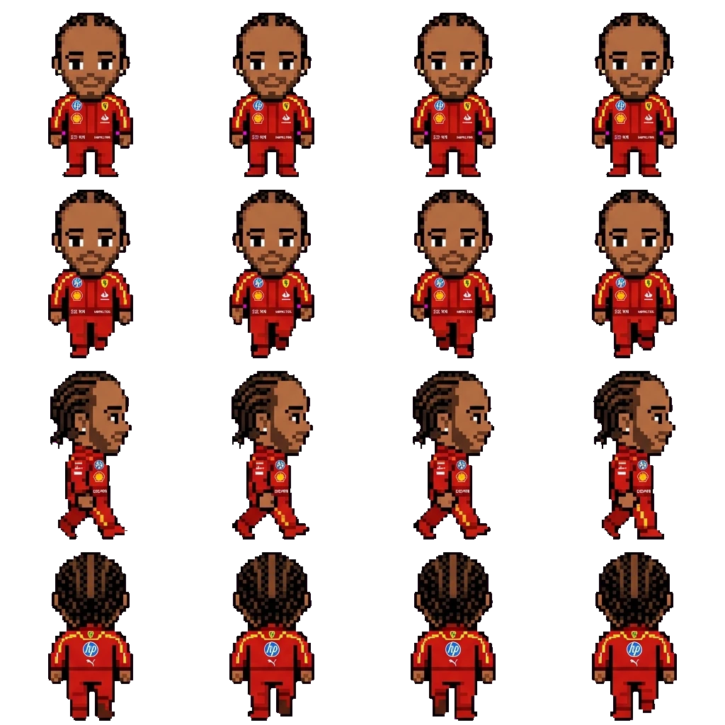 Lewis Hamilton movement sprite