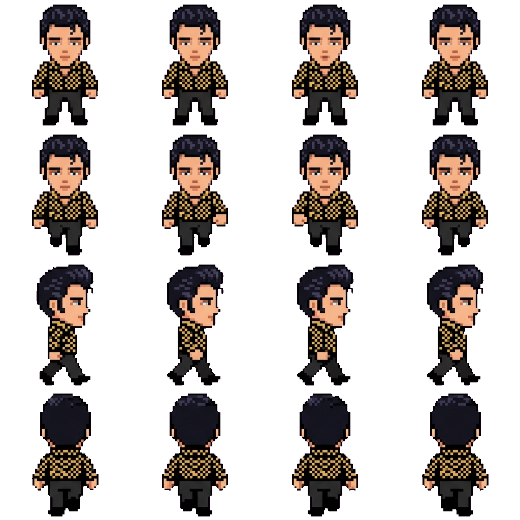 Elvis Presley movement sprite