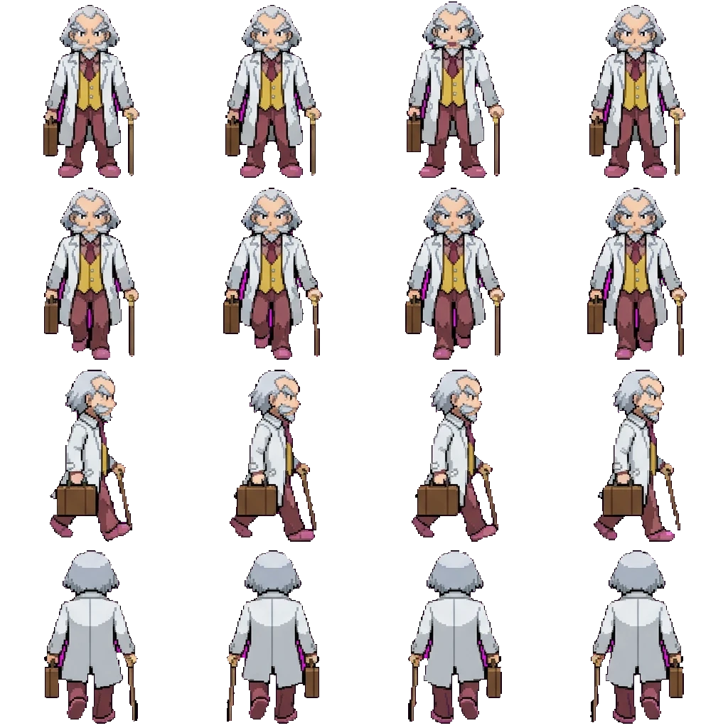 Professor Sakura movement sprite