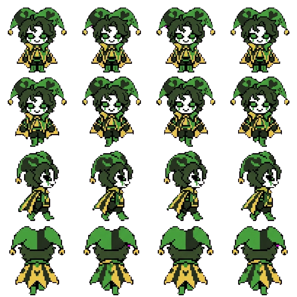 Harlequin movement sprite