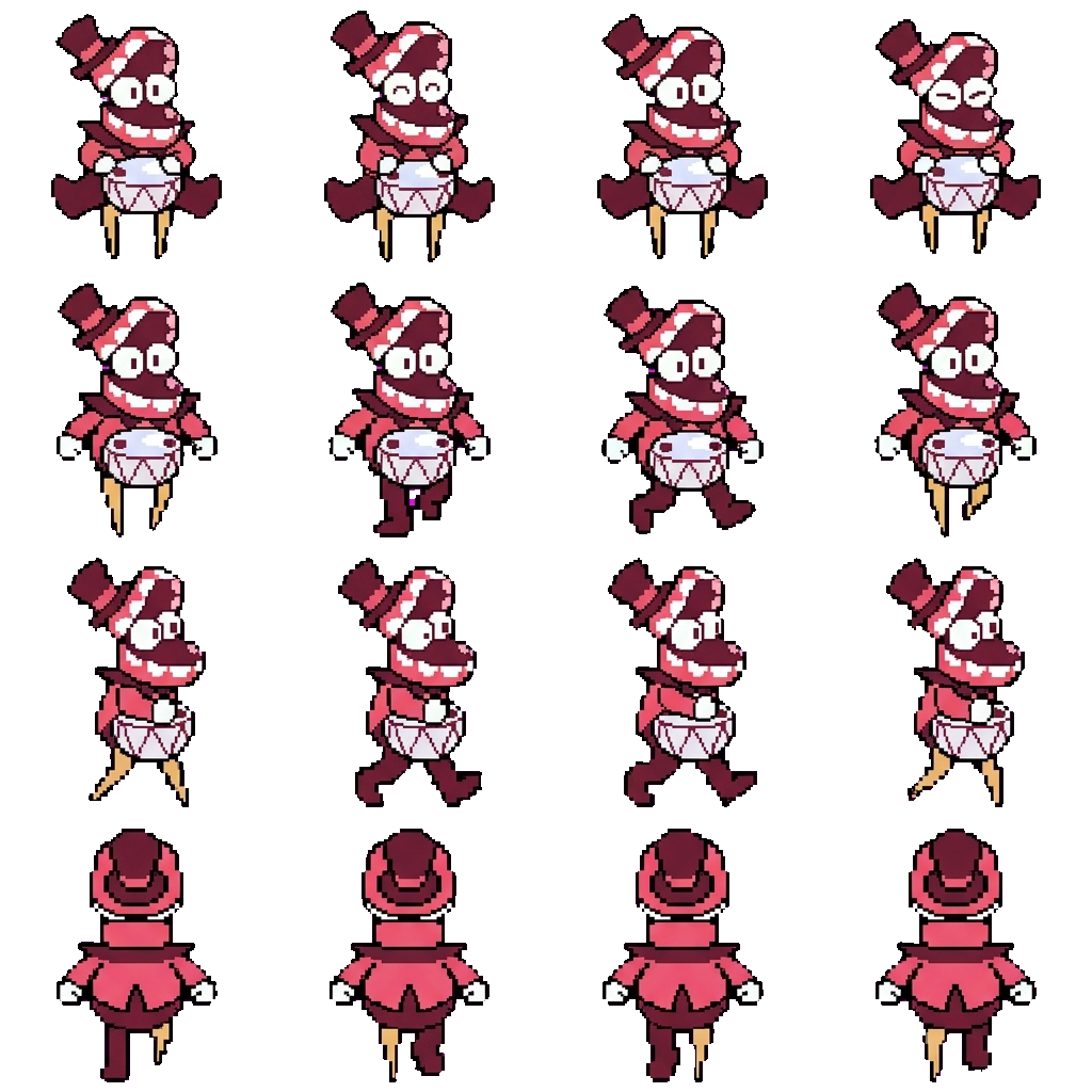 Caine and bubble! movement sprite