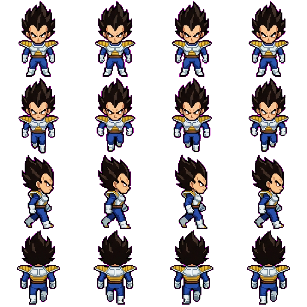 Vegeta movement sprite