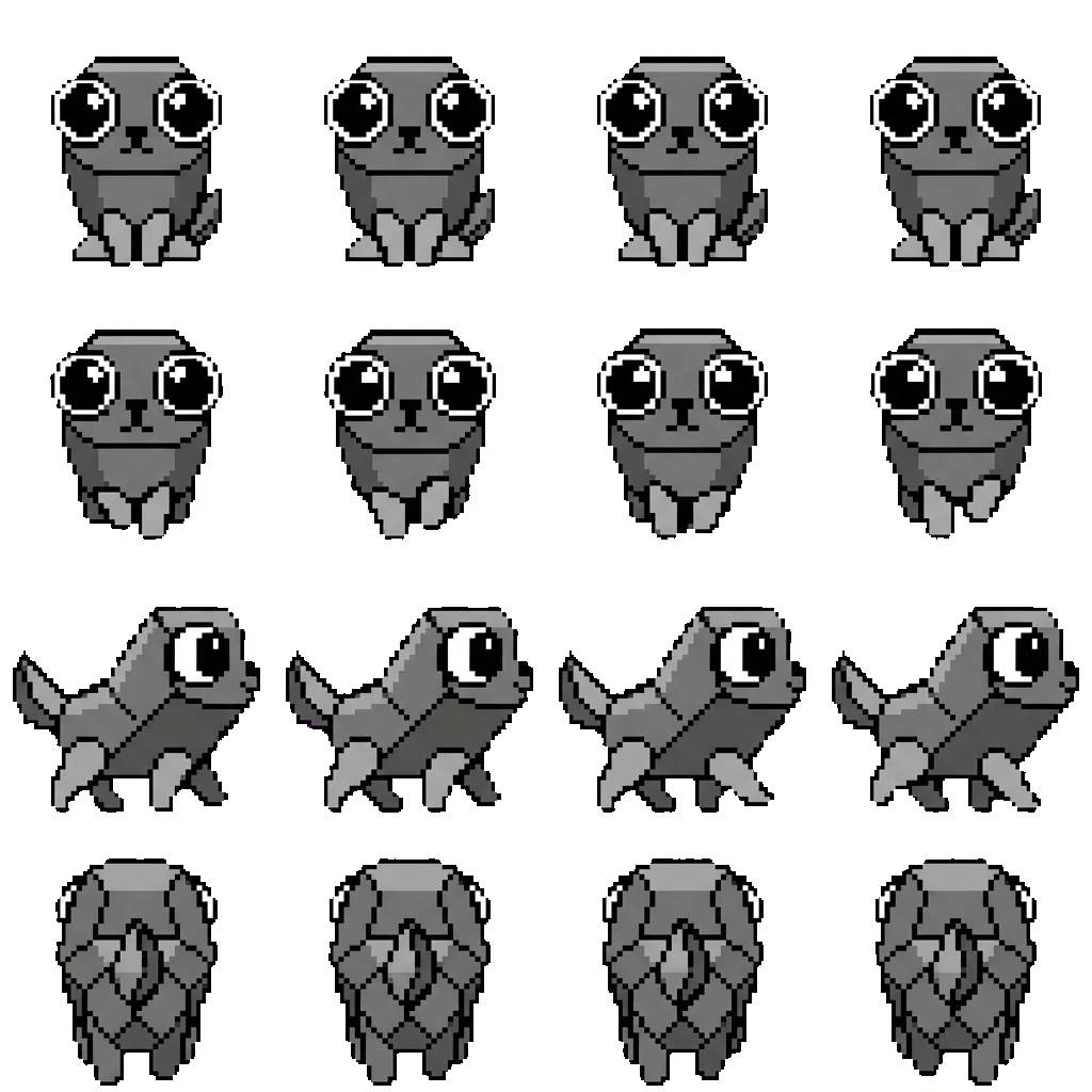 Pebble movement sprite