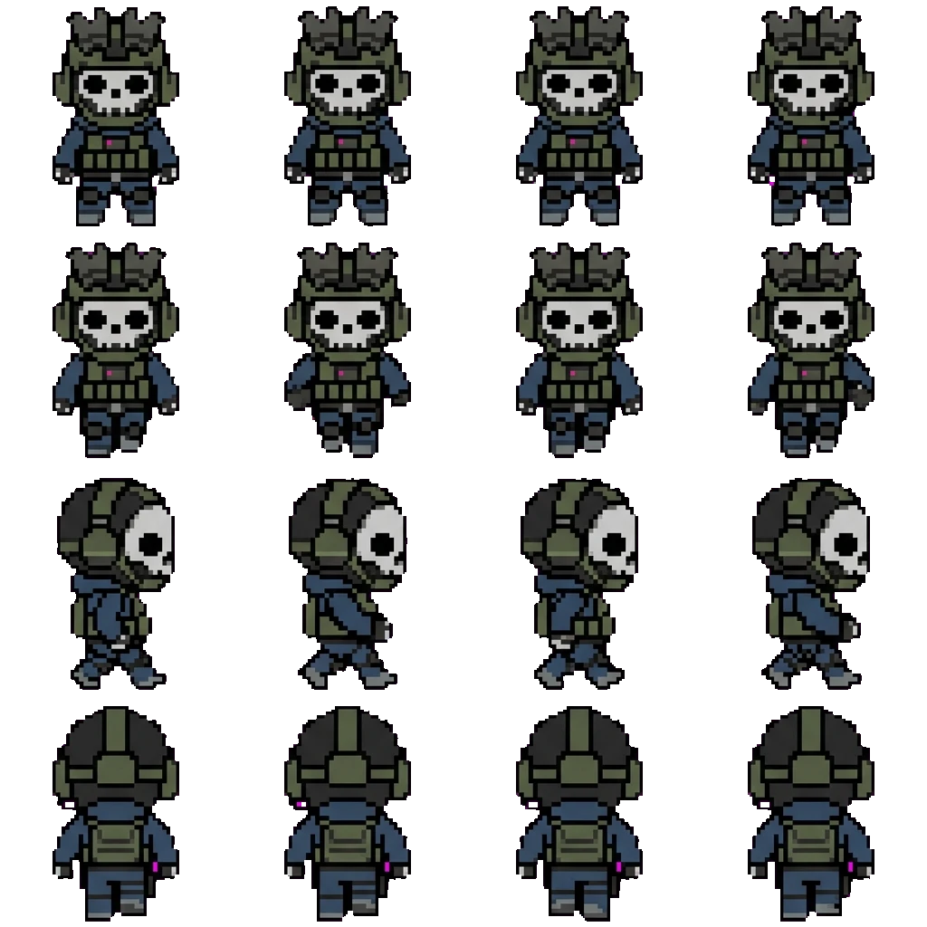 Simón Riley "Ghost" movement sprite