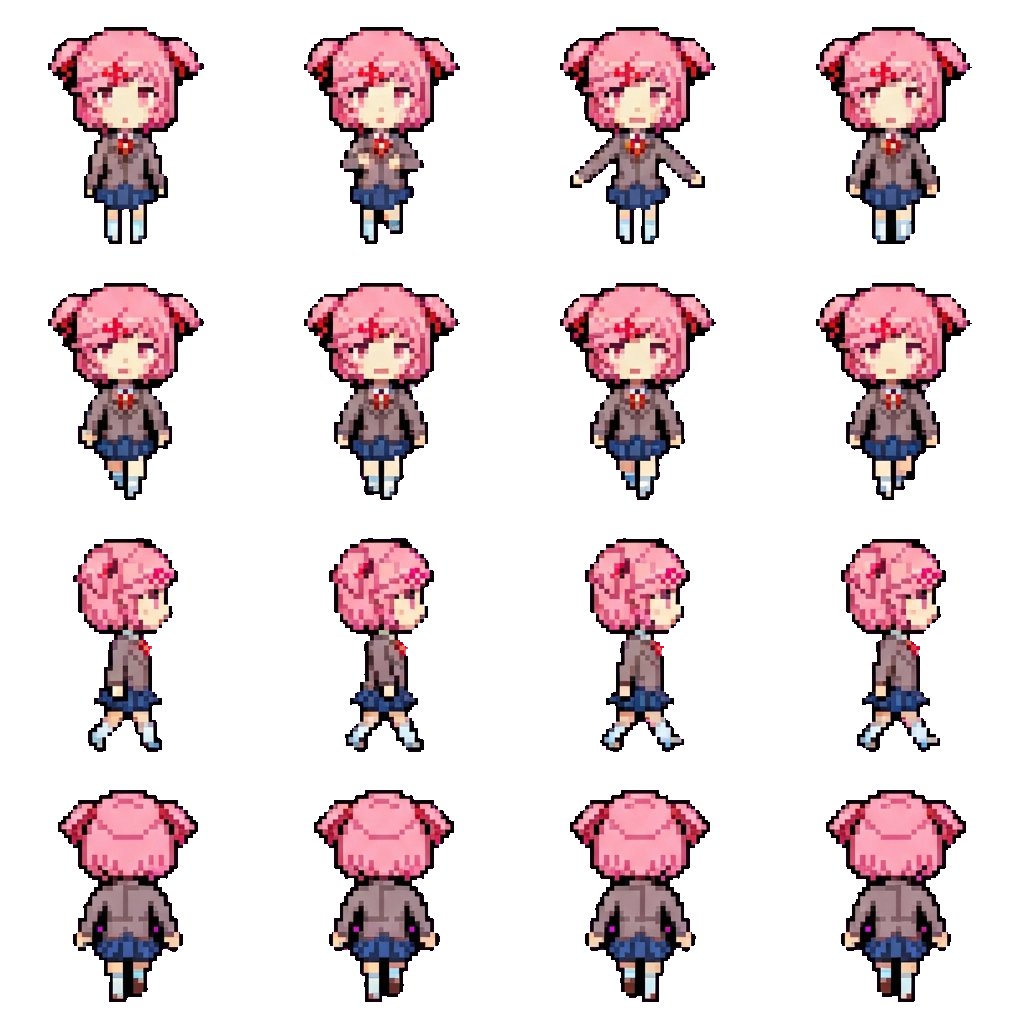 Natsuki movement sprite