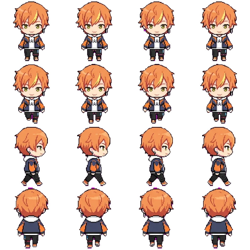 Akito Shinonome movement sprite