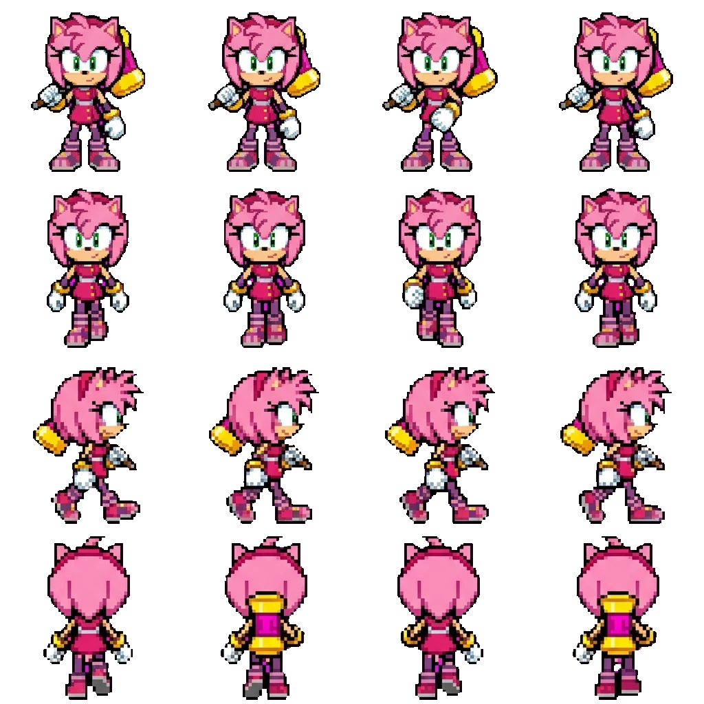 Amy Rose movement sprite