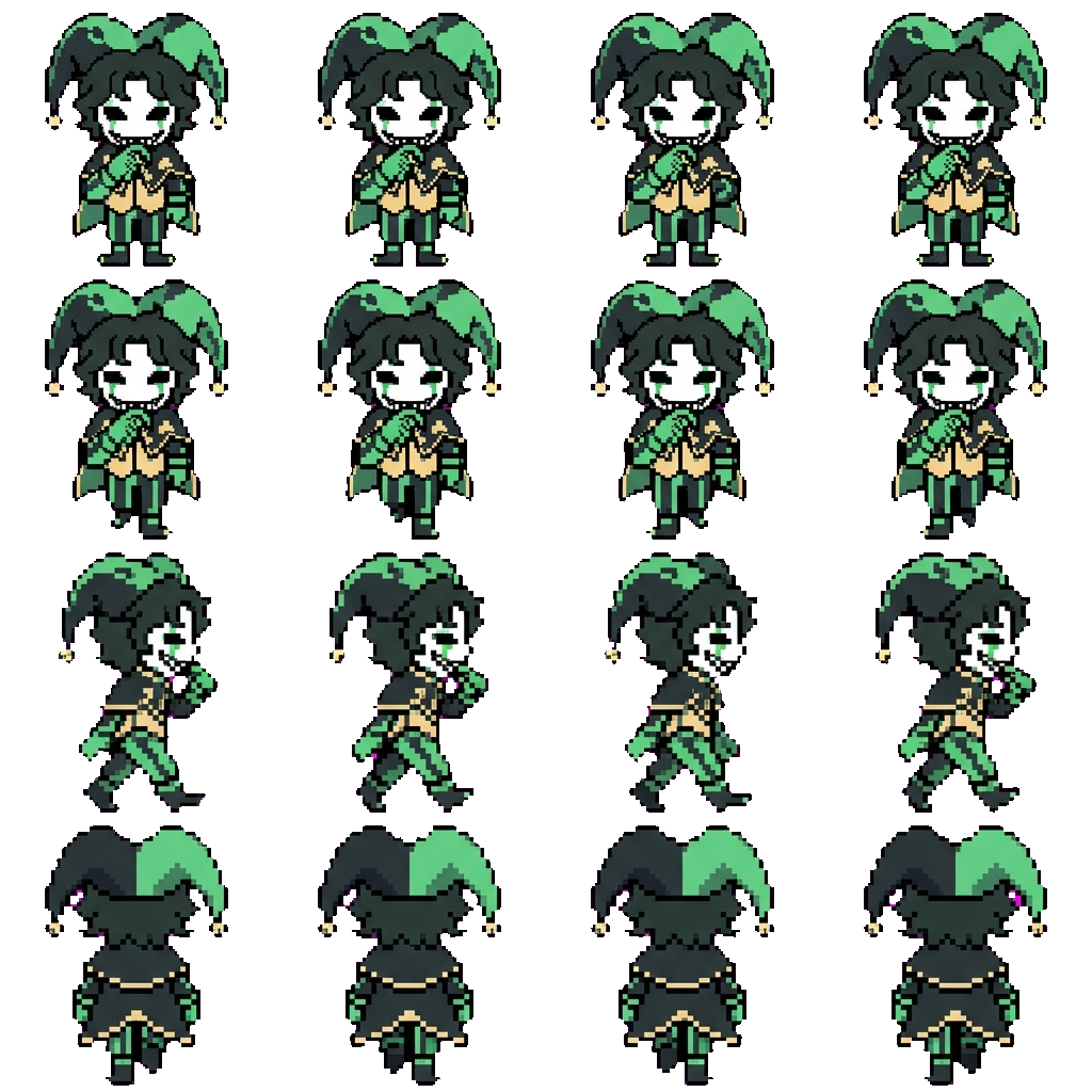 Harlequin movement sprite