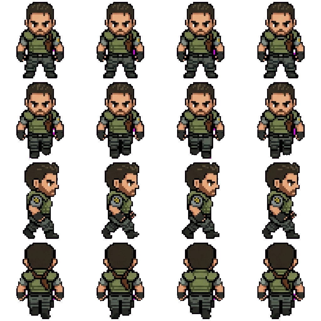 Chris Redfield movement sprite