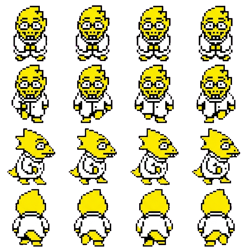 Alphys movement sprite