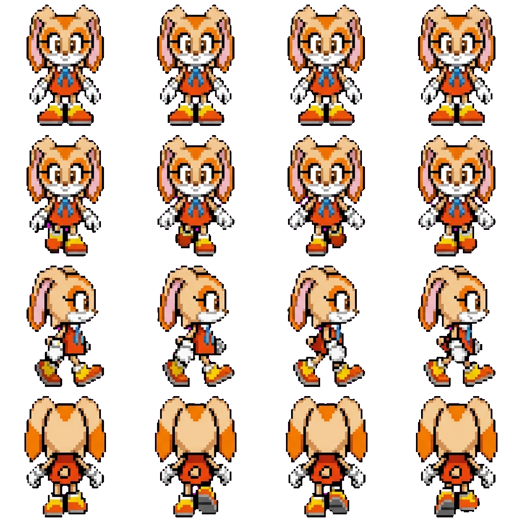 Cream The Rabbit movement sprite
