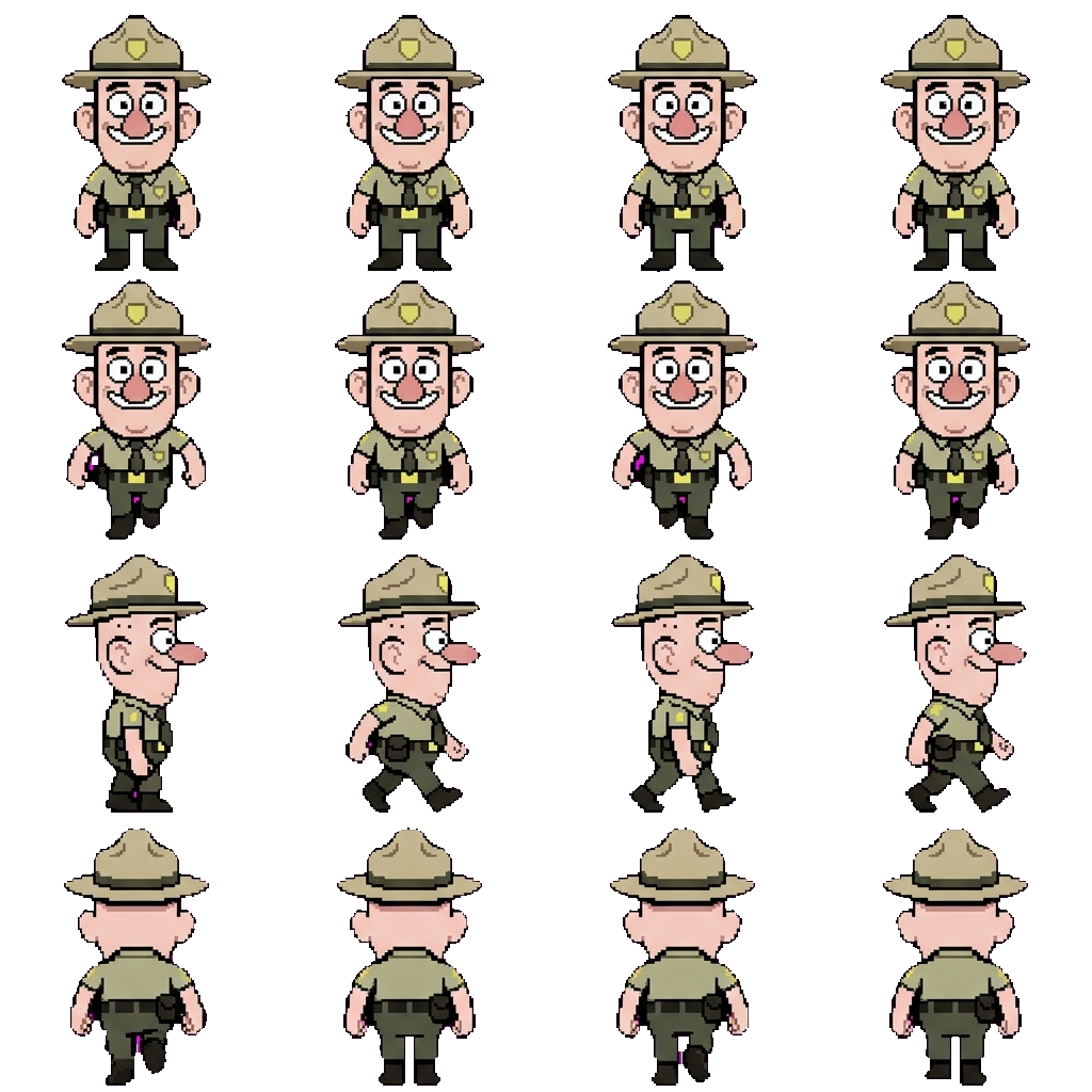 Deputy Durland movement sprite