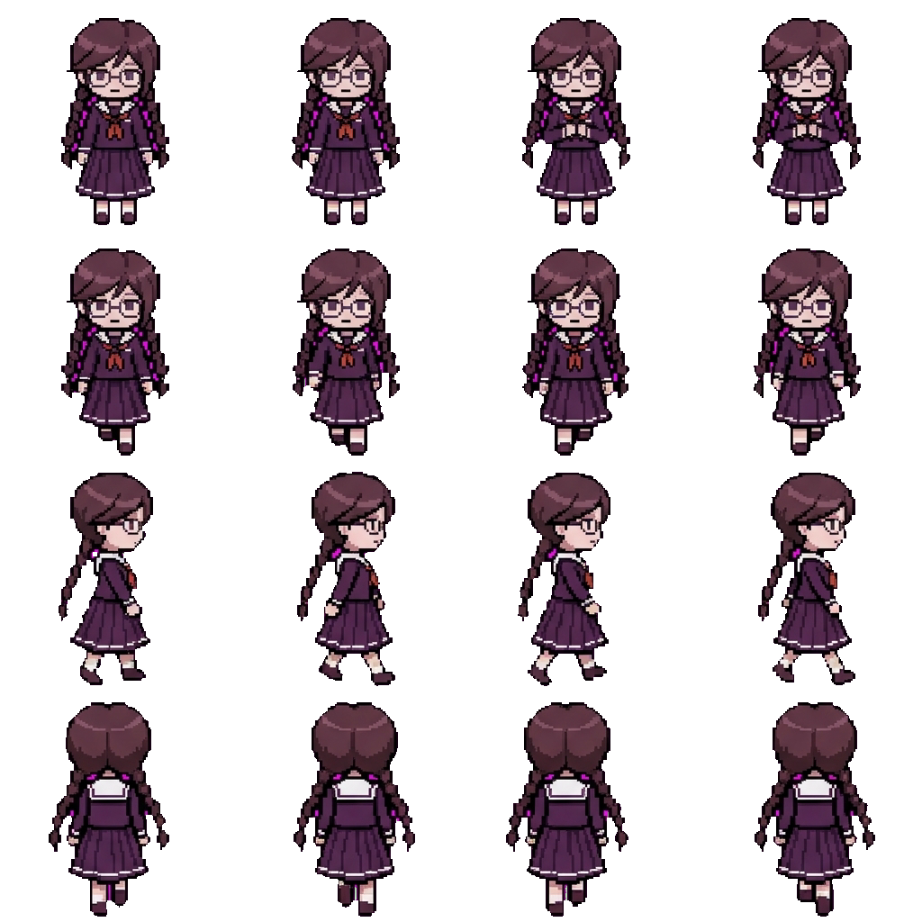 Toko fukawa movement sprite