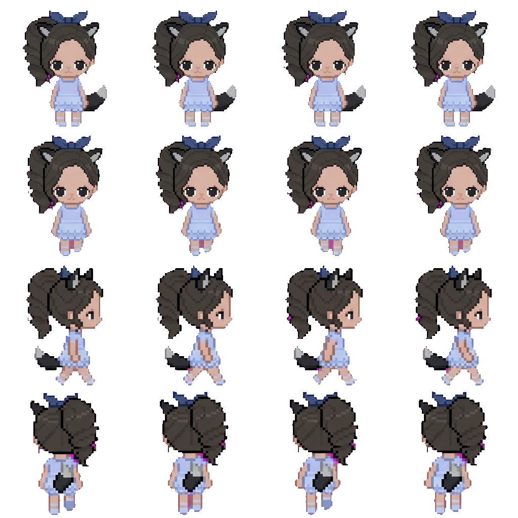 Amy angel the wolf movement sprite