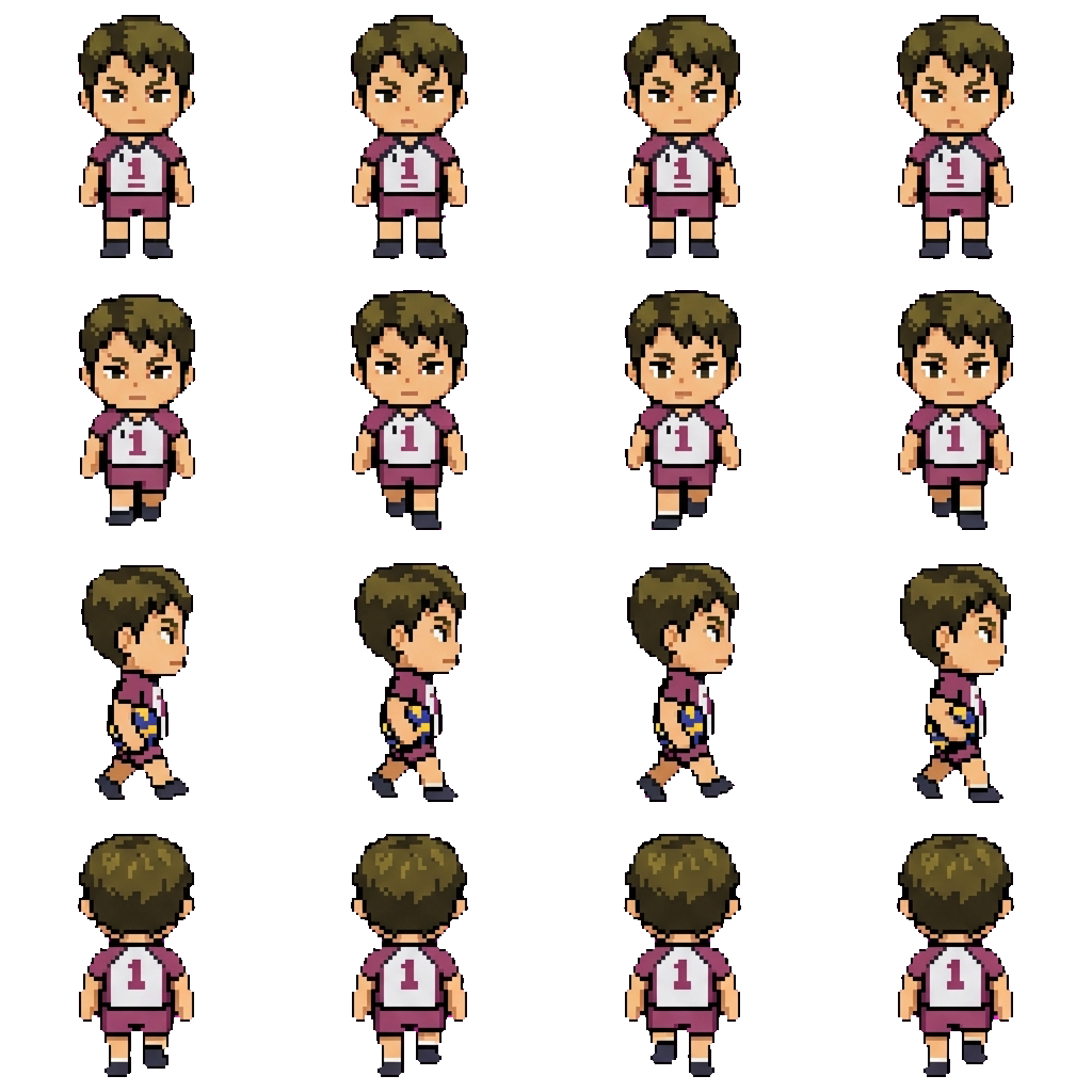 Wakatoshi Ushijima movement sprite