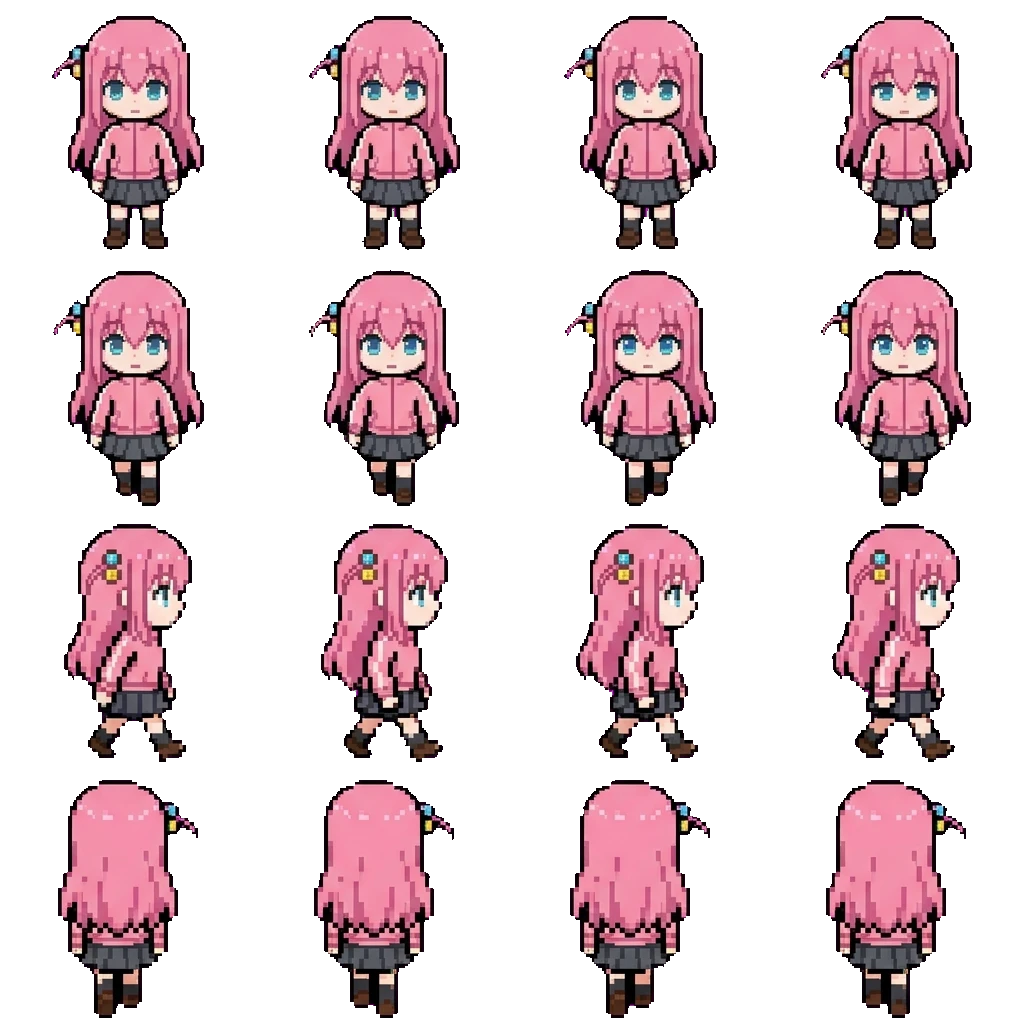 Hitori Gotoh movement sprite