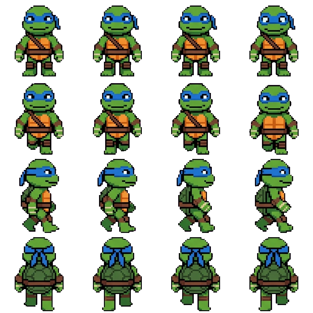 Leonardo movement sprite