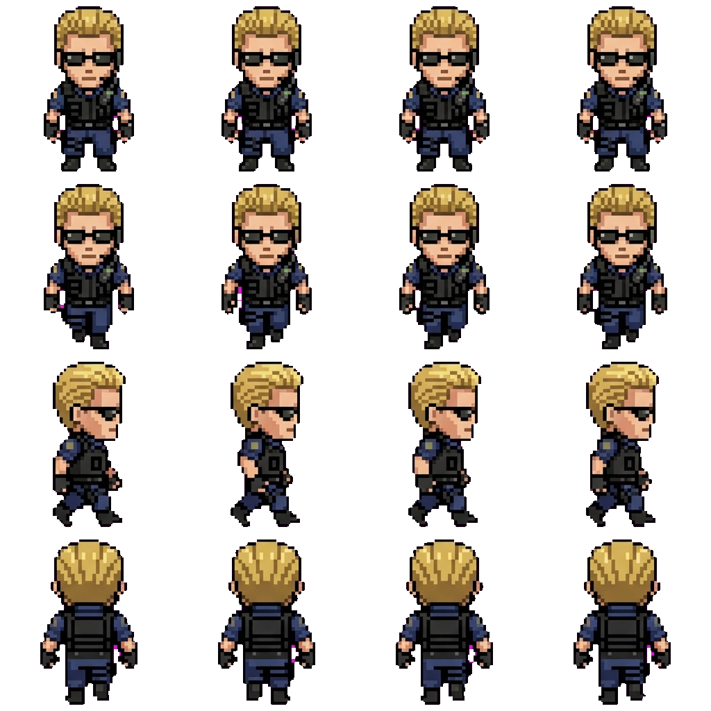 Albert Wesker movement sprite