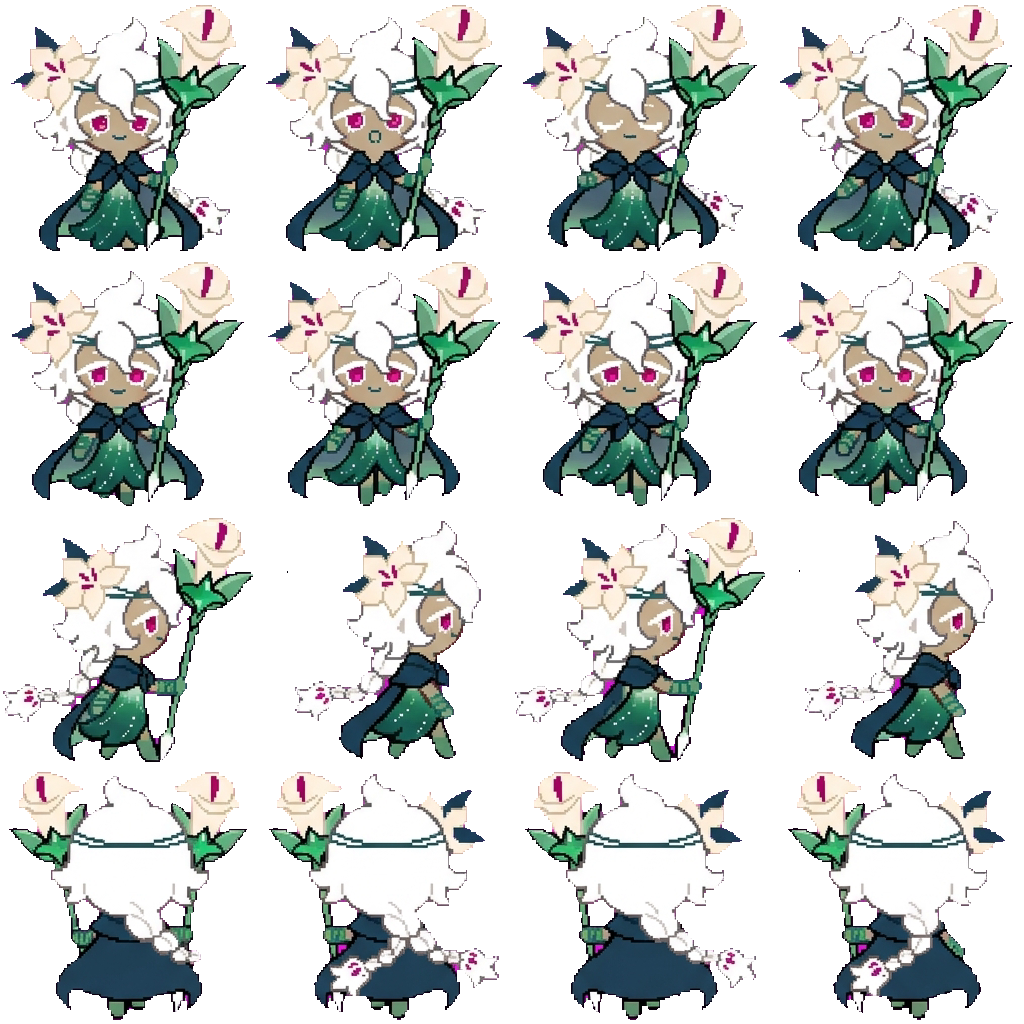 White Lily Cookie movement sprite