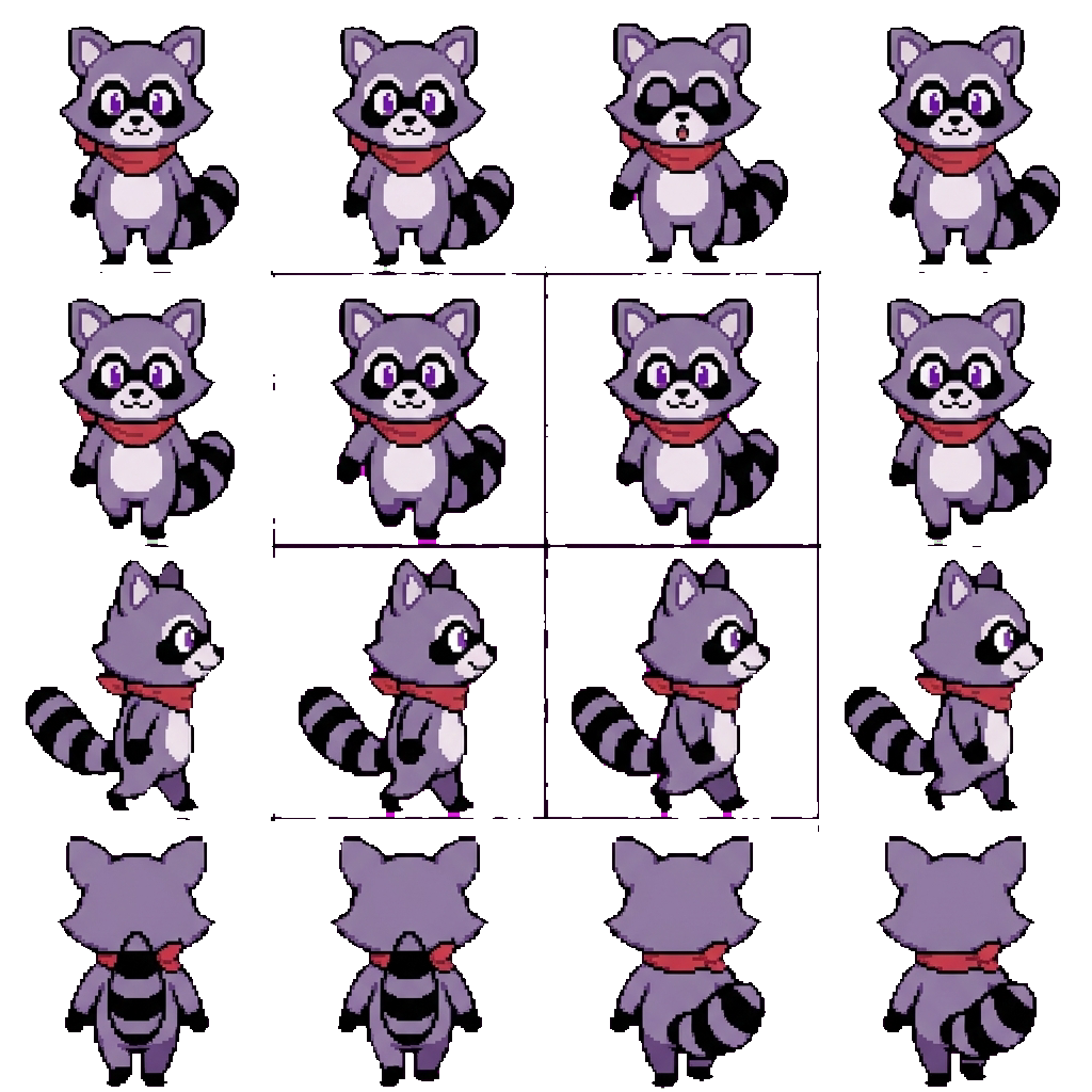 Rambley the Raccoon movement sprite