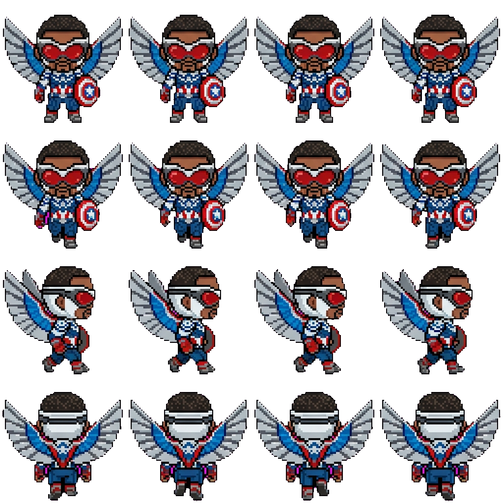 Sam wilson:3 movement sprite