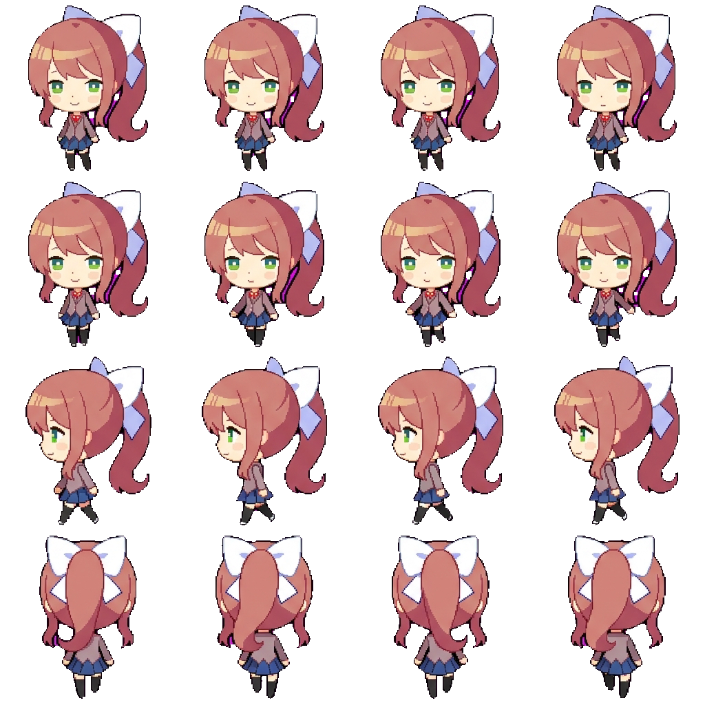 Monika movement sprite