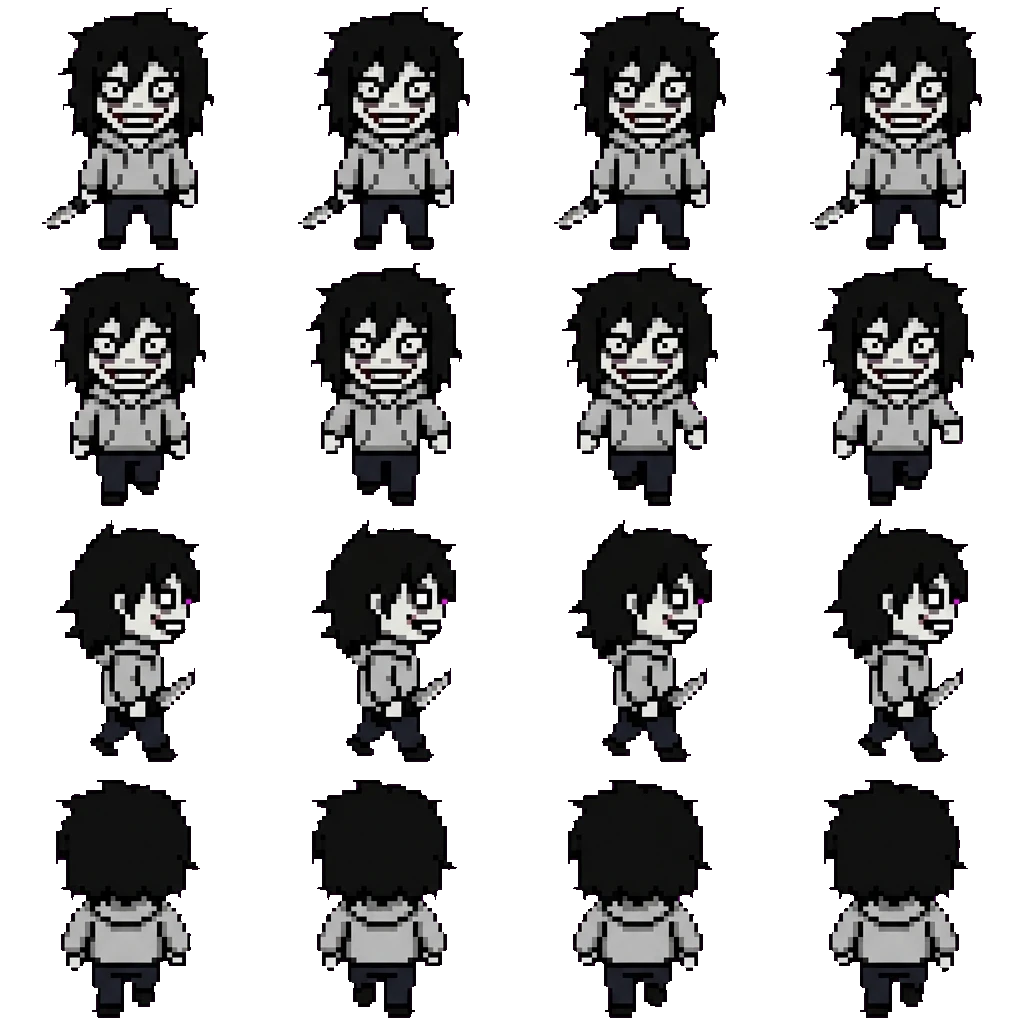 Jeff The Killer movement sprite
