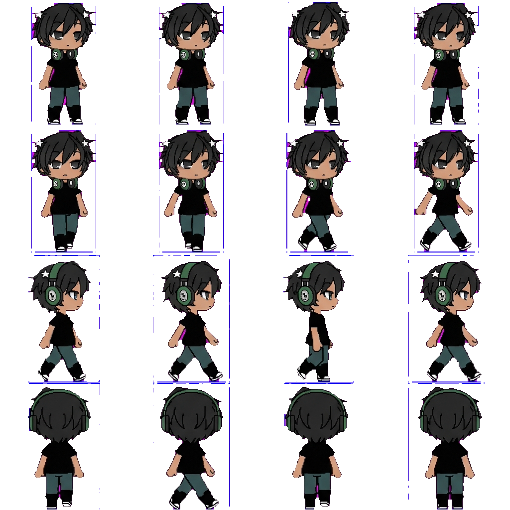 Yuri Himejima movement sprite