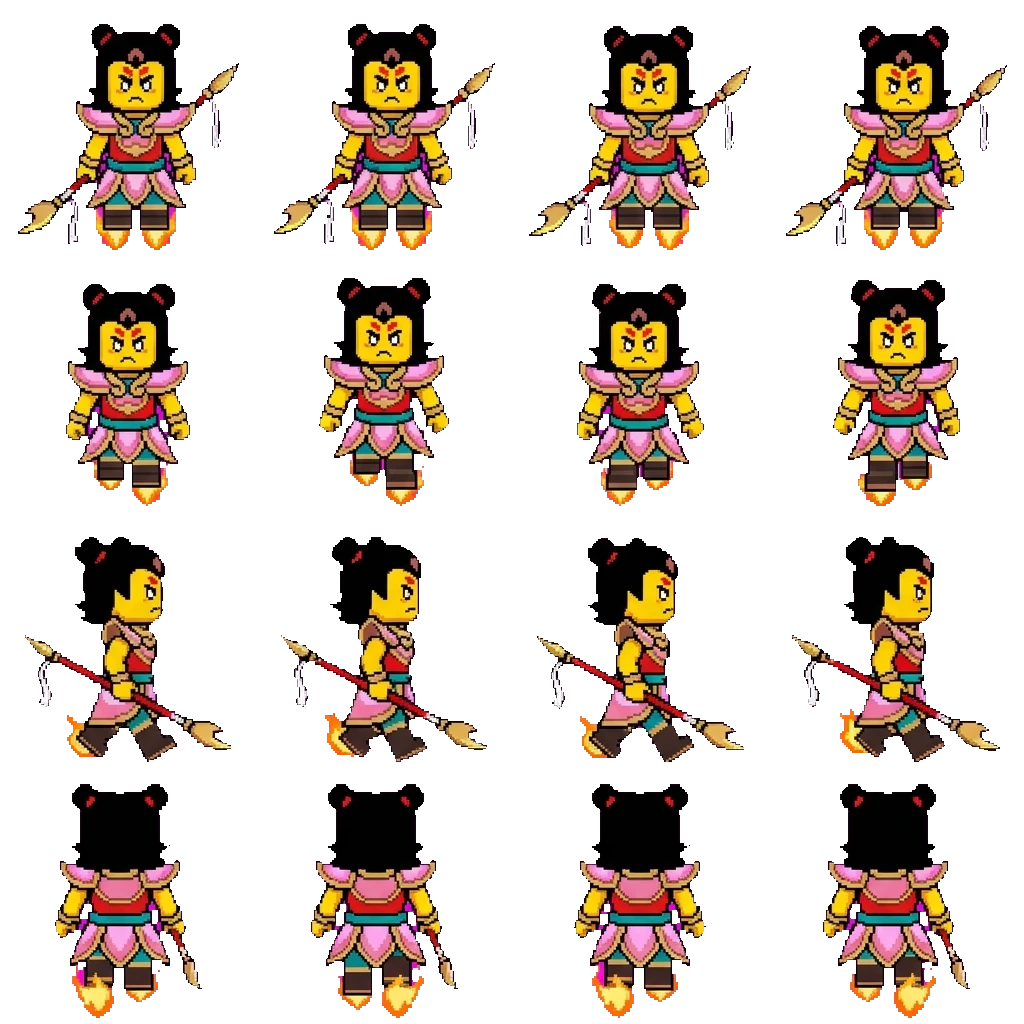 Nezha movement sprite