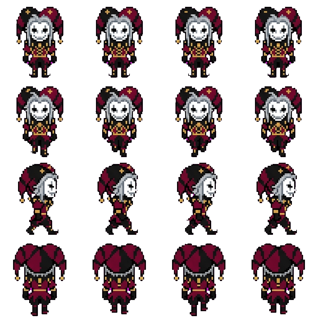 Pierrot movement sprite