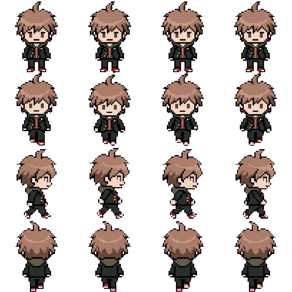 Makoto Naegi movement sprite