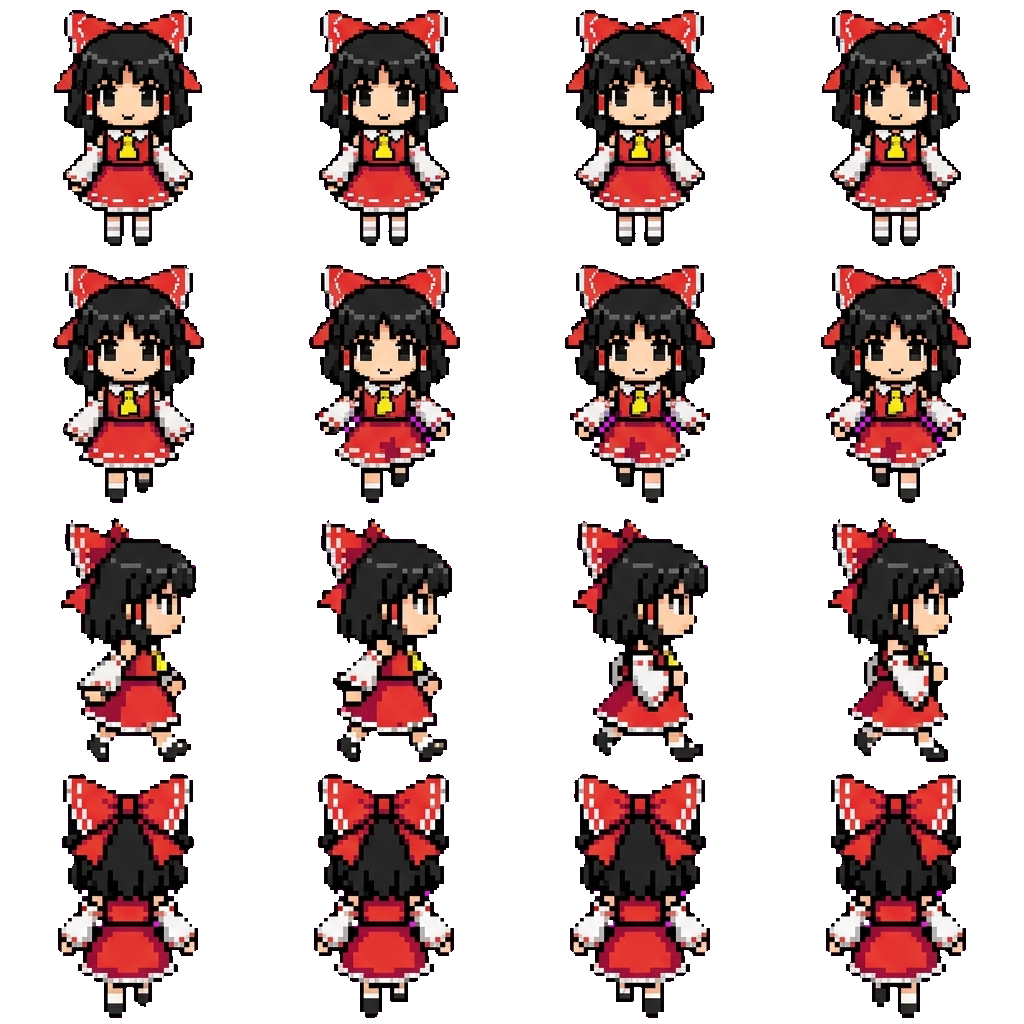 Reimu Hakurei movement sprite