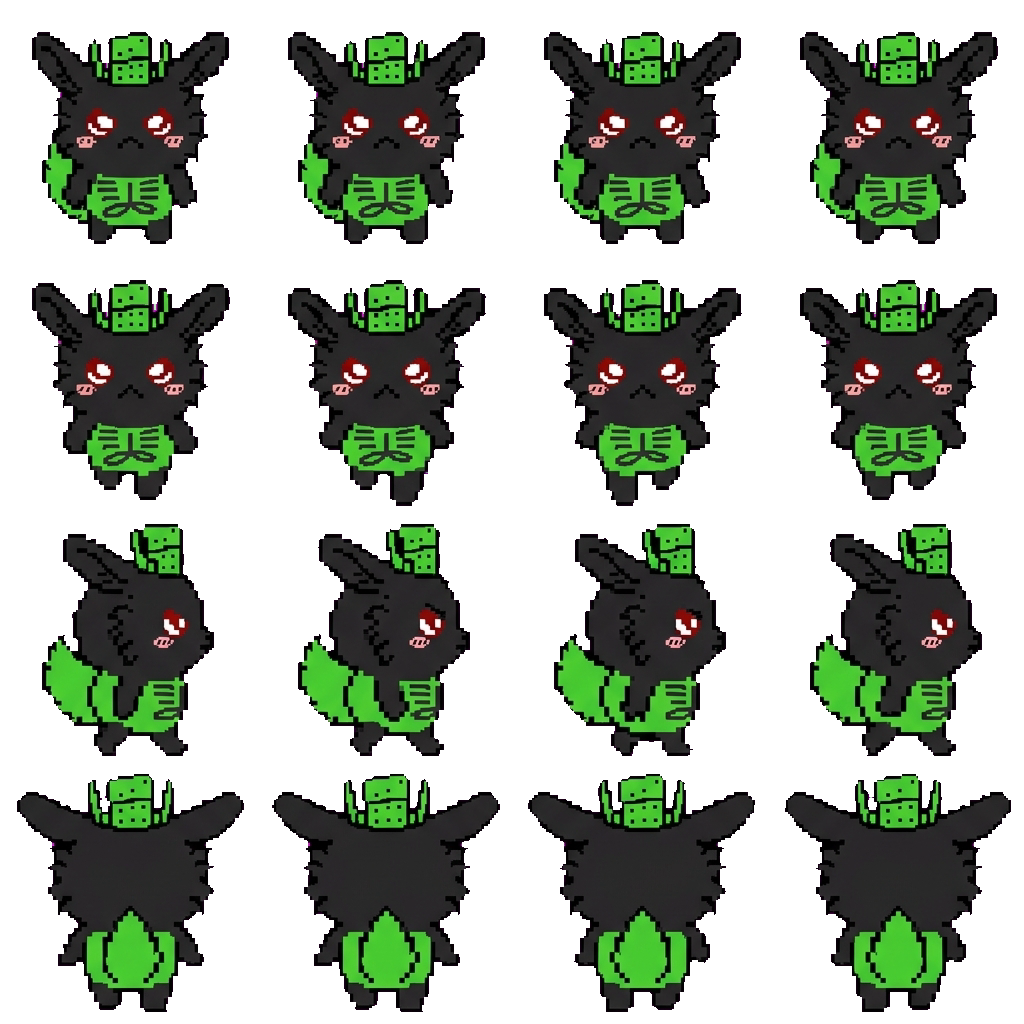 Chibi 1x4 movement sprite