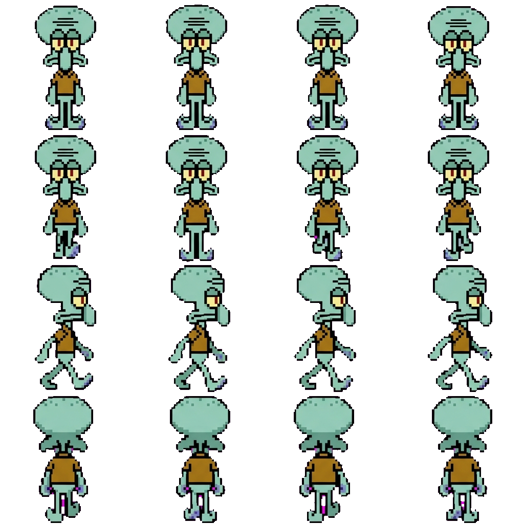 Squidward movement sprite