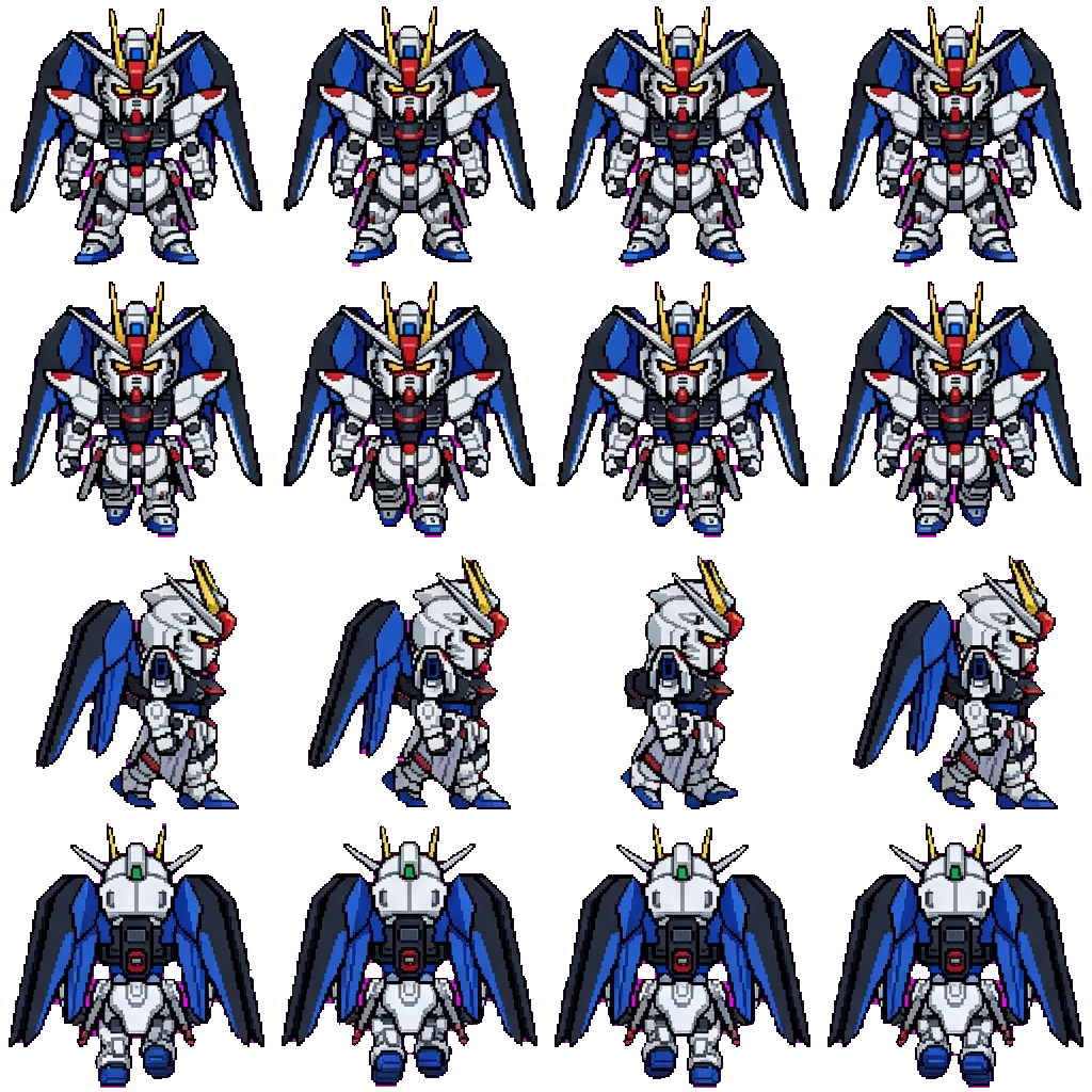 Freedom Gundam movement sprite