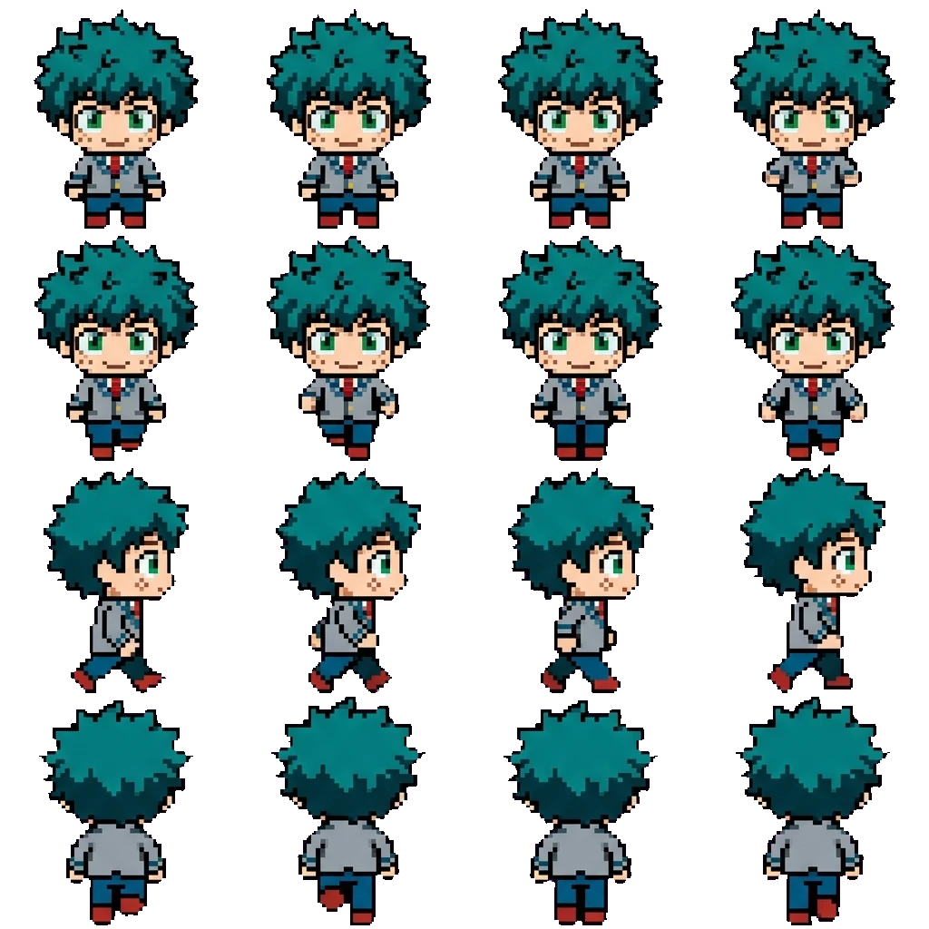 Izuku Midoriya movement sprite