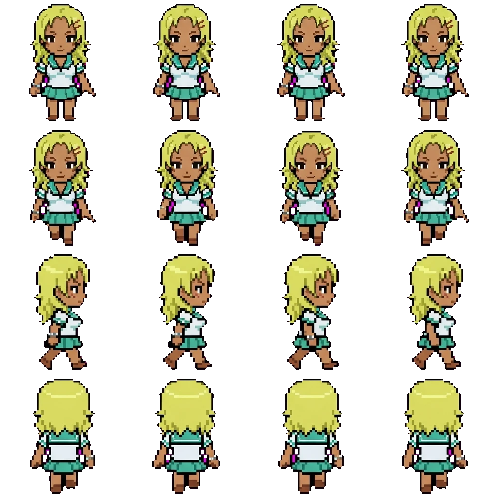Aiura Mikoto movement sprite
